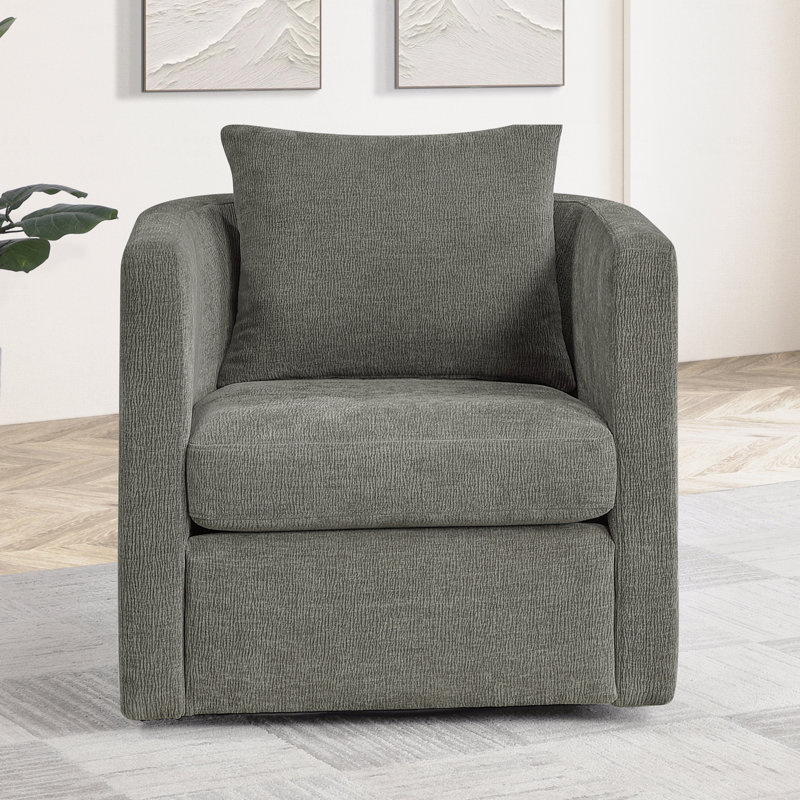 Fauteuil demi-tonneau gris Sutton, Grey