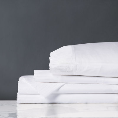 Ensemble de draps en satin de coton de qualité égyptienne 300 fils Estelle Emmarie