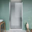Porte de douche pivotante demi-cadre avec verre transparent de 34 à 35,2 po x H 72 po-110562269