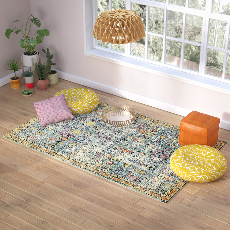 Ector Washable Abstract Indoor Rug