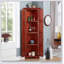 Armoire de rangement à 4 niveaux pour garde-manger de coin de 72 pouces avec 8 portes, grande et spacieuse pour la bibliothèque maison et l'organisation de la salle de bain