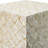 Square Capiz Stool, Cream