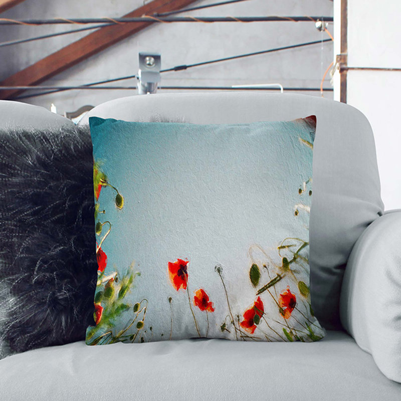 Square Throw Cushion, 40cm H x 40cm W x 15cm D