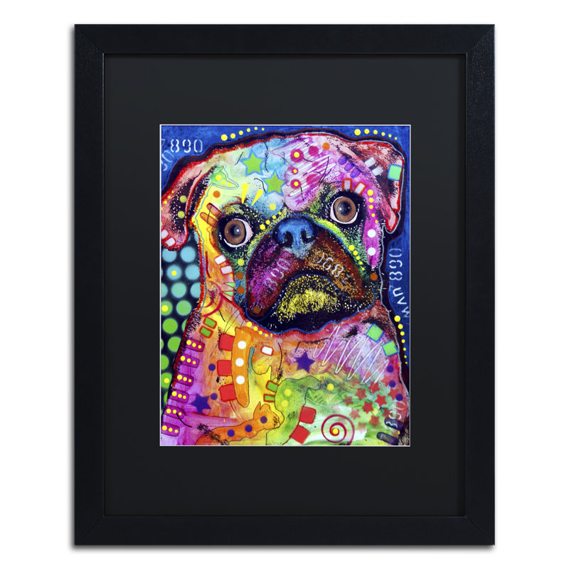 « carlin 92309 », impression encadrée sur toile, Noir, H 14 po x l 11 po x P 0,5 po
