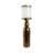 Modern Metal and Glass Pillar Candle Holder with Decorative Iron Base-1806618534