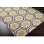 Tapis géométrique en laine beige / jaune / noir-10753269