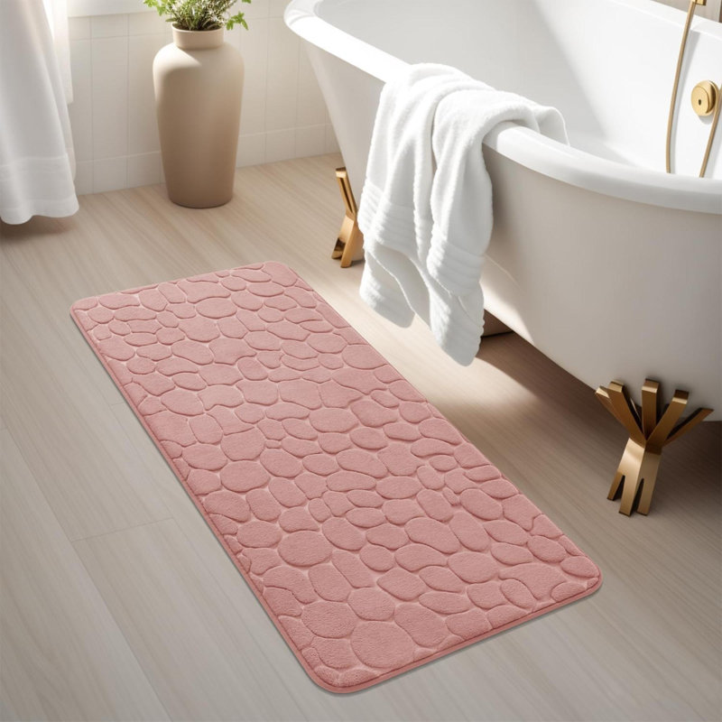 Tapis pour salle de bain Nejka, Rose