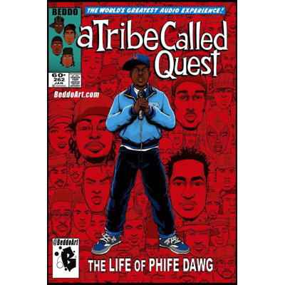  Officiellement sous licence «A Tribe Called Quest» - affiche d'art Phife Dawg - 24 x 36 po - reproduction décorative - papier affiche - prêt à encadrer