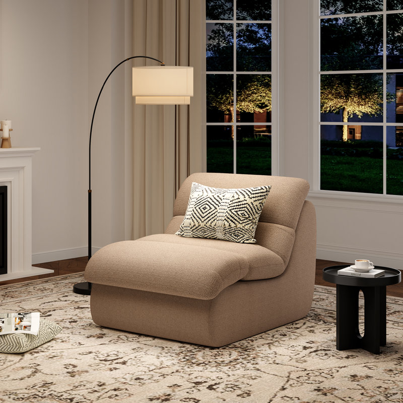Chaise d'appoint rembourrée, Kaki