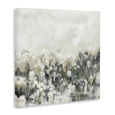 Toile grise à fleurs mouchetées, design par June Erica Vess