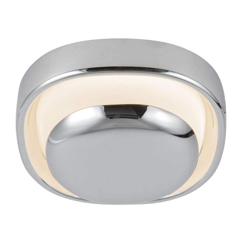 Pebble 8-in Silver dimmable LED Wall Sconce, Chrome