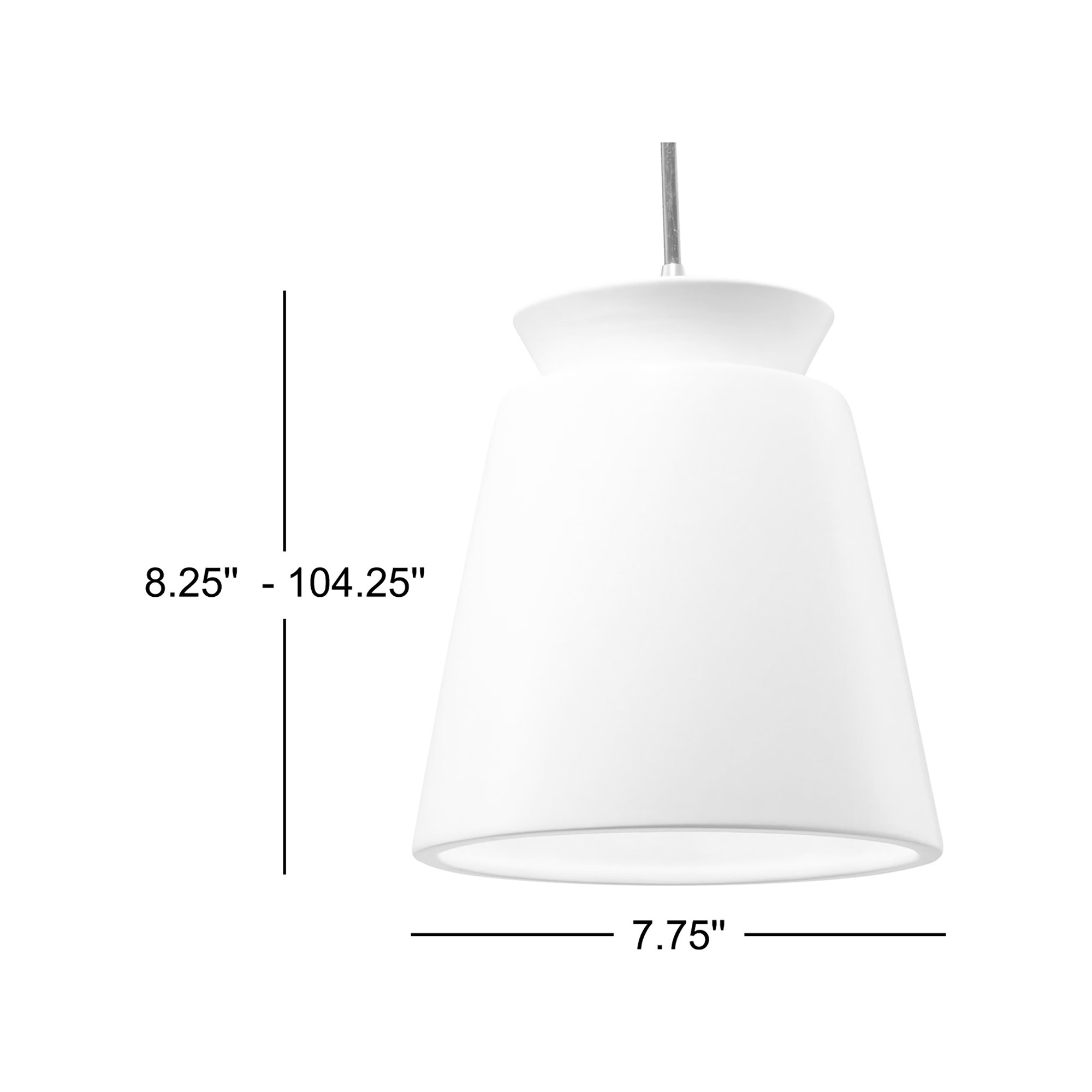 Logan 1 - Light Single Cone Pendant, Antique Brass, Gloss Black/Matte White, LED (Integrated)
