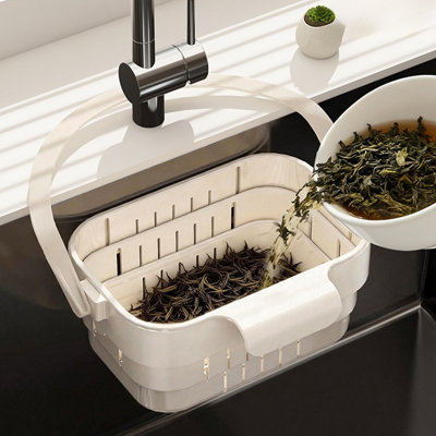 Vegetable basket Portable Handle Plastic Shower Caddy Basket Multi-use  Basket For Kitchen  Bathroom Storage