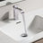 Waterfall Spout Classic Bathroom Sink Single Handle Faucet With Pop-Up Drain (With Overflow)