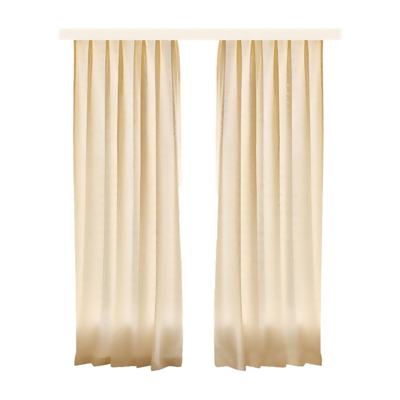 Kbndieu 150x270cm/59.06x106.3inches 2pcs The Exquisite Linen Style Window Drapery Decorations Making The Window Wear The Coat