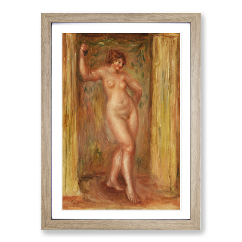 Nude with Castanets by Pierre-Auguste Renoir - Picture Frame Painting, 65cm H x 48cm W x 2cm D, Oak Framed