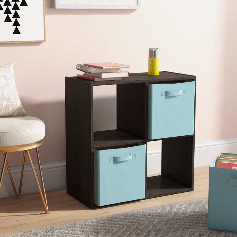 Bibliothèque cubique Anzalone, Espresso, (4 tablettes) H 24,17 po x l 24,02 po x P 11,61 po