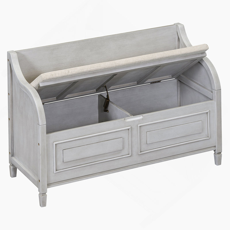 Banc de rangement rustique multifonctionnel (gris délavé), Gris délavé