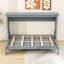 Lit simple escamotable en bois avec lattes