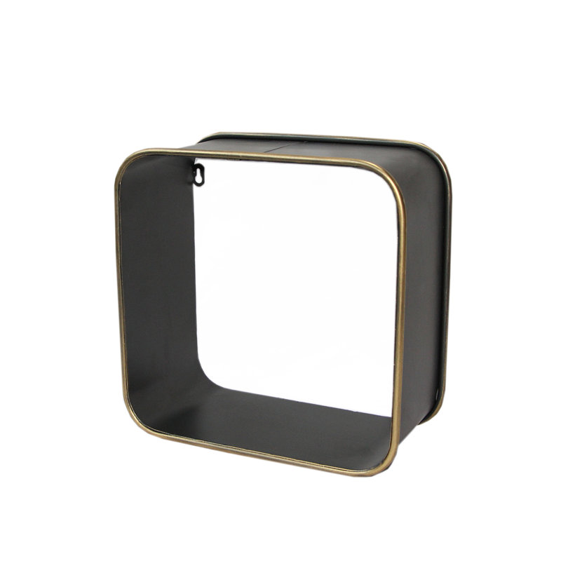 Square Metal Accent Shelf