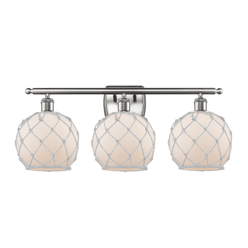 Éclairage pour salle de bain 3 lumières à intensité variable Appling, Ampoule DEL 6 watts Vinage, Blanc / Blanc cassé