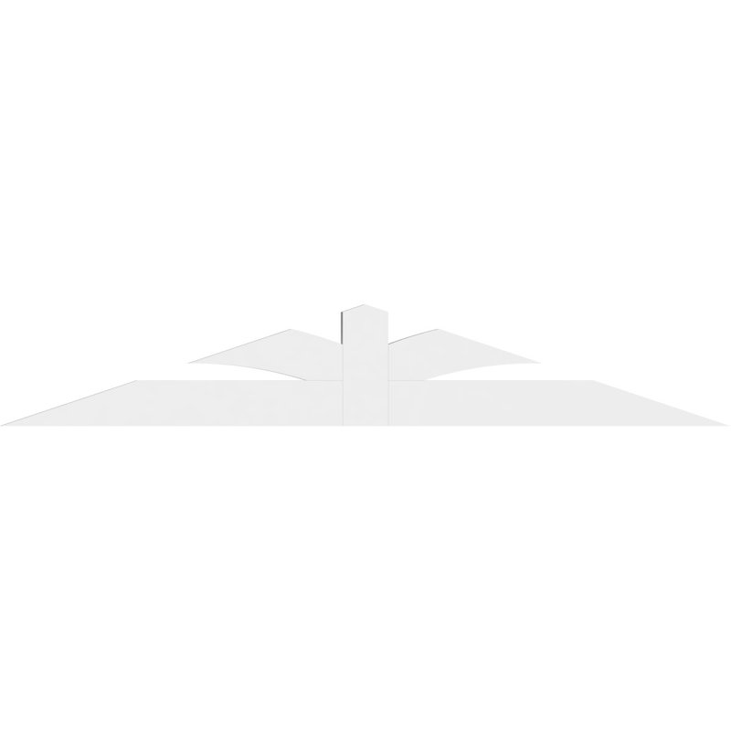 Support pour pignon en PVC de qualité architecturale Richland, H 16 po x l 96 po (pas: 4/12), P 2 po x F 6 po