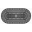Table ovale en fonte d'aluminium pour le patio, cadre noir, figurines traditionnelles, corrosion, coussins antibruit pour le jardin, fonte, patins antidérapants