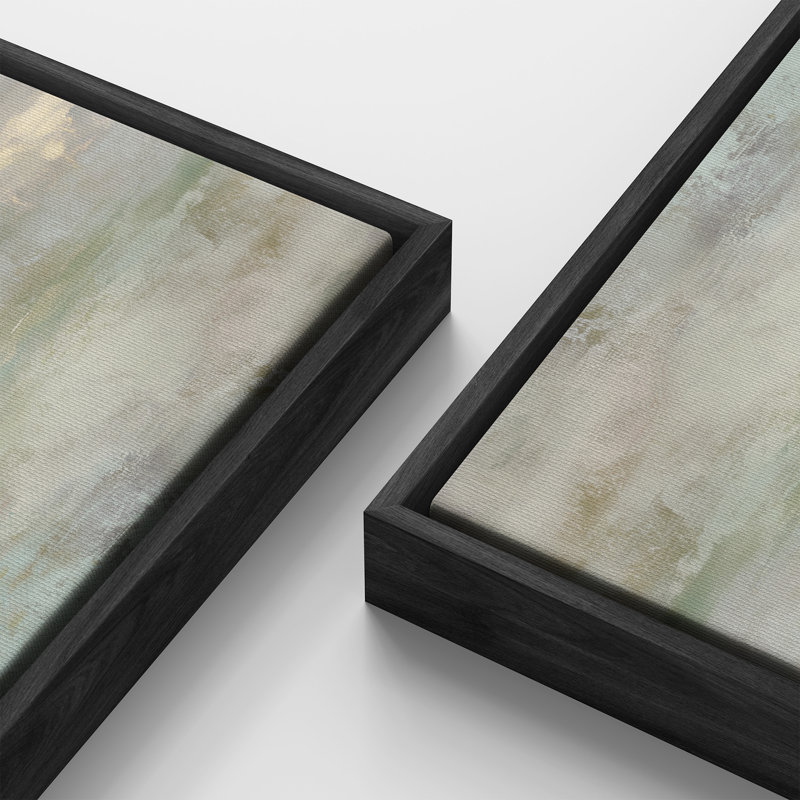 «Calm Pastel Open Field Horizon for Living Room», impression murale, H 30 po x l 60 po, Noir