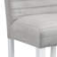 Tabouret de comptoir rembourré gris et blanc Patrichia