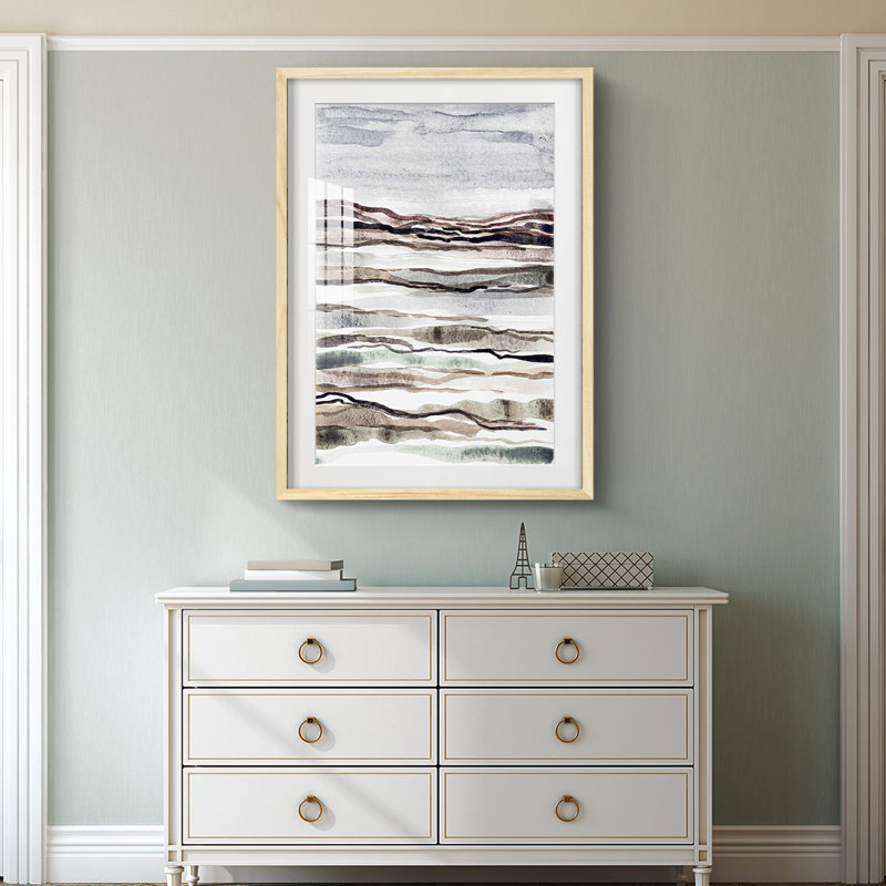 Muted Earth Layers I -Framed Print, Natural
