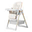 Chaise haute avec base inclinable, ceinture à cinq points, roues verrouillables silencieuses, conception confortable, alimentation pliable blanche multifonctionnelle pendant 6 mois à plusieurs années, plateau, réglage à 5 niveaux-877522925