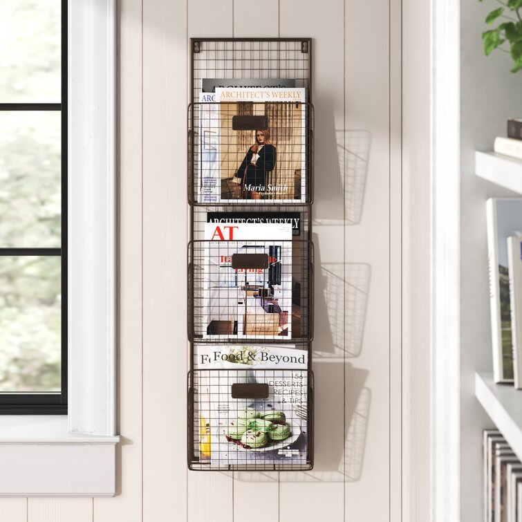 Eleuterio Metal Wall Organizer with Wall Baskets