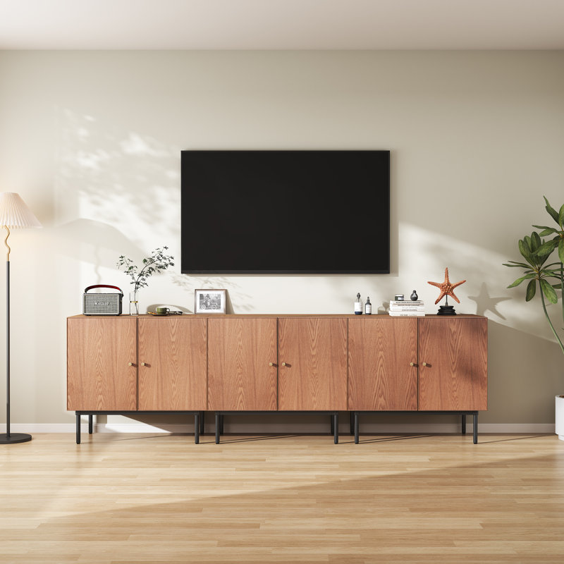 Warm Walnut 31.5" Sideboard with Adjustable Shelves