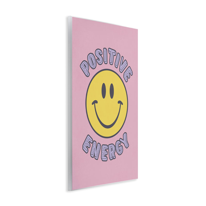 Art mural positif "Smiley" par Nataly White, H 15 po x l 10 po