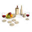 Ensemble d'accessoires de salle à manger de luxe en marbre naturel véritable 10 pièces-1561331473