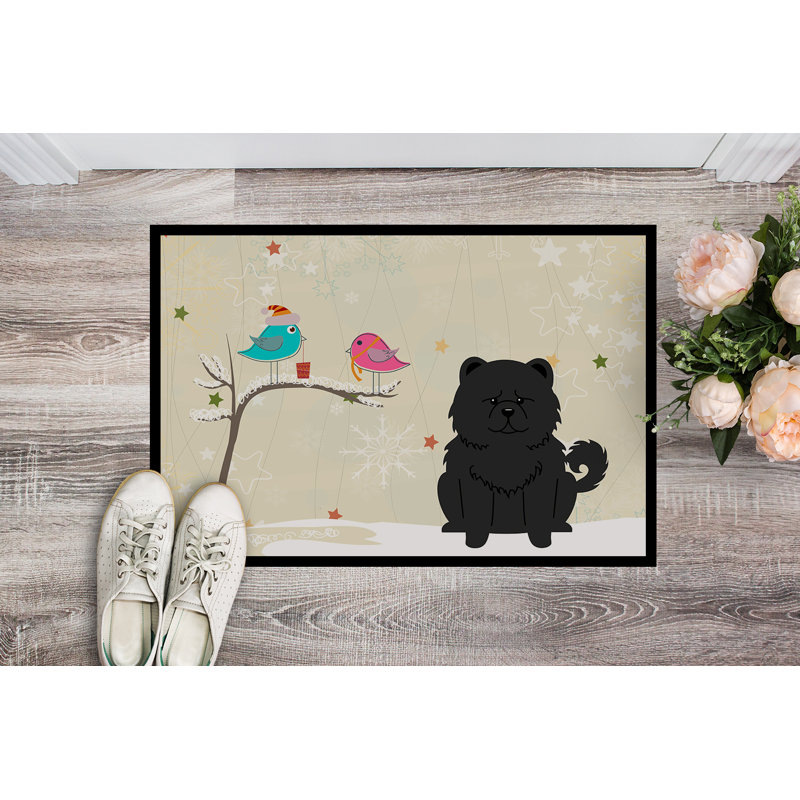 Tapis d'extérieur antidérapant Ciboney, Rectangle 2 pi x 3 pi, Noir