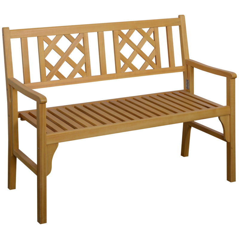 Banc en bois pliable 4pi avec dossier pour l'extérieur