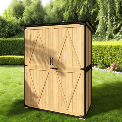 Remises réglables, organisateur rustique moderne en bois et acier pour patio