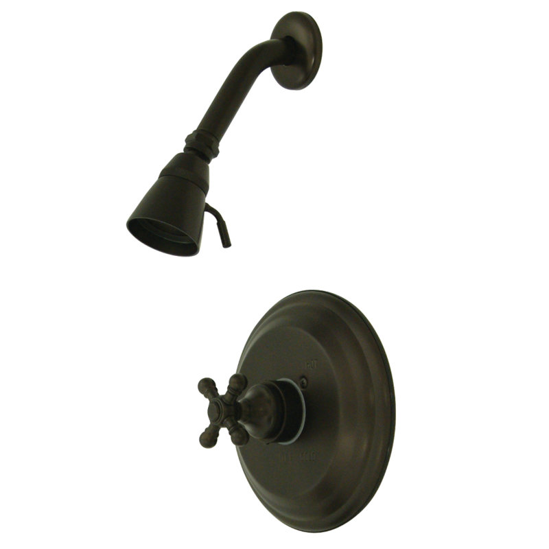Robinet de douche à pression équilibrée à poignée simple Kingston Brass Metropolitan, Bronze huilé