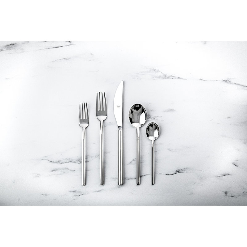 Due 20 - Piece Stainless Steel Flatware Set - Service for 4, Silver