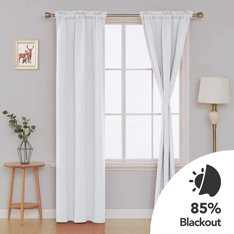 Ashong Blackout Curtain Pair, 38*84, Off White