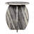 17.5" Contemporary Natural Marble Handmade X-Shaped End Table