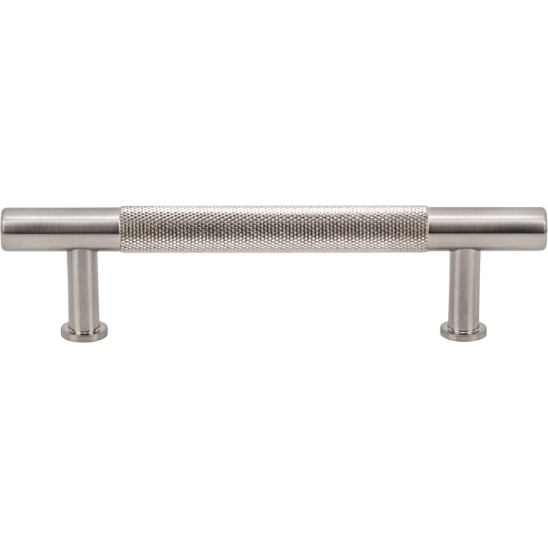 Beliza Knurled Bar Pull, Brushed Satin Nickel, 3 3/4"
