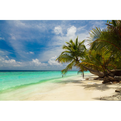 Shore Of The Maldives by Fazeful - Wrapped Canvas Print