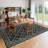 Modern Area Rug Floral Area Rug Low Pile,Washable,mark Resistant,Soft & Thin Carpet for Living Room,Bedroom,or Office Easy to Clean-261118422-261118423