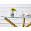 Table ronde en verre de 42 pouces