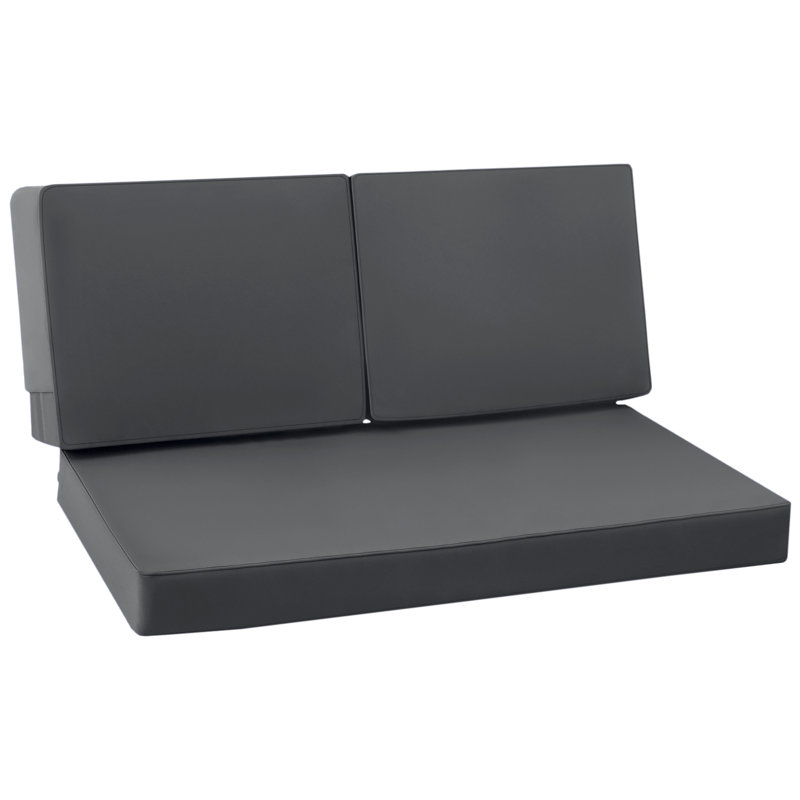 Outdoor Loveseat Cushion Set 46 x 26 Inch Waterproof & 3-Year Fade Resistant Patio Furniture Cushions with Removable Cover for Sofa Bench Couch