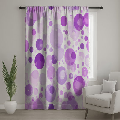 Bubbles Window Curtains, Abstract Sheer & Blockout Curtains - 1 Panel