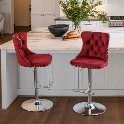 Tabouret de bar pivotant à hauteur réglable Daijiah