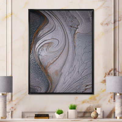 «Golden On Grey», reproduction d'art sur toile moderne